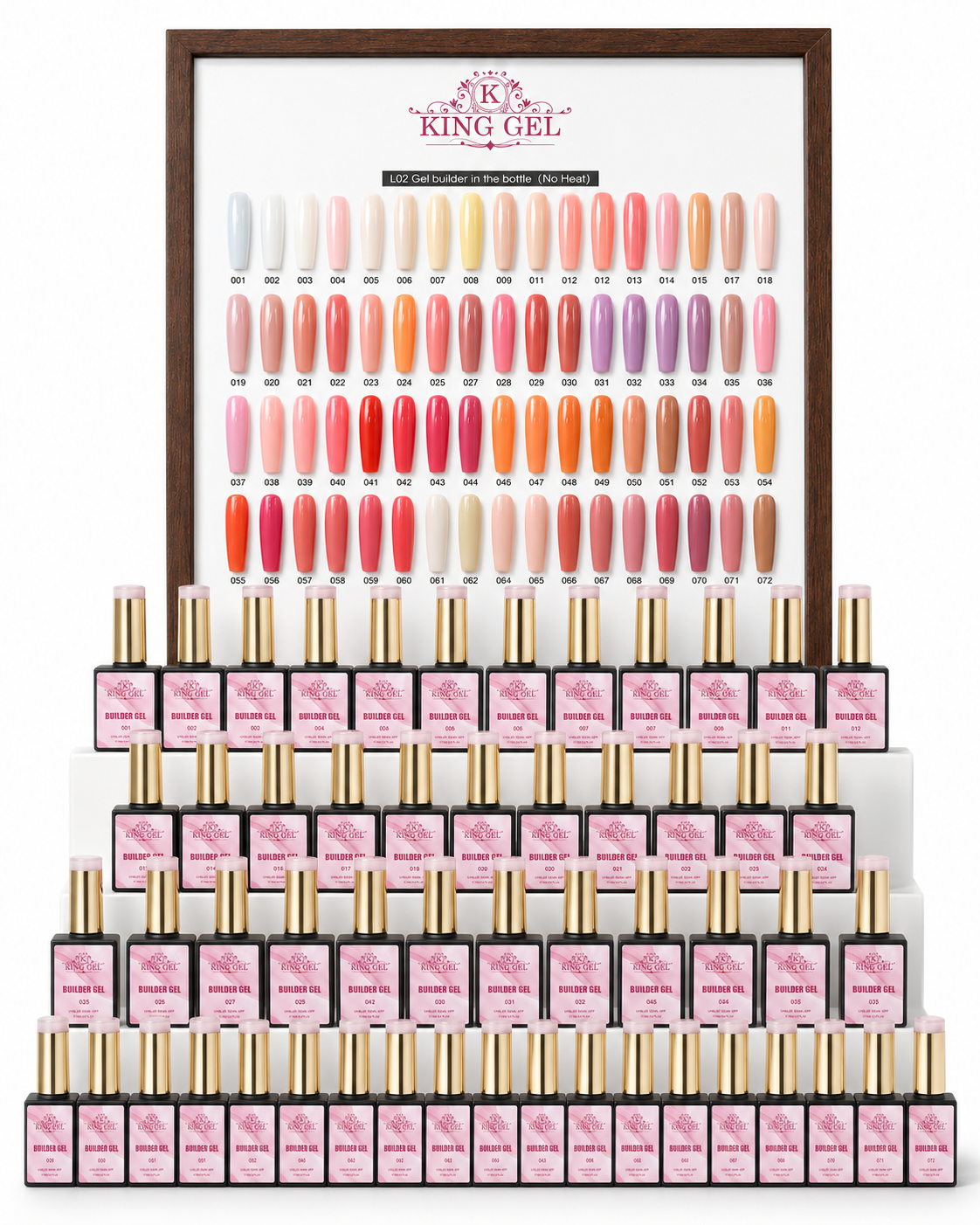 72 colors Hema Free Builder Gel Collection - KingGel