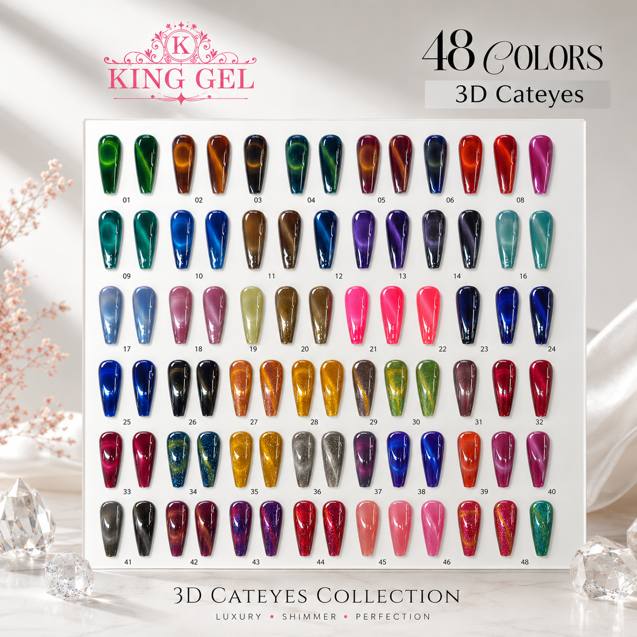 48 colors 3D Cateyes Collection - KingGel