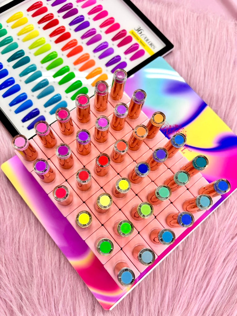 36 Colors Sunrise Neon Gel Collection - KingGel Brand
