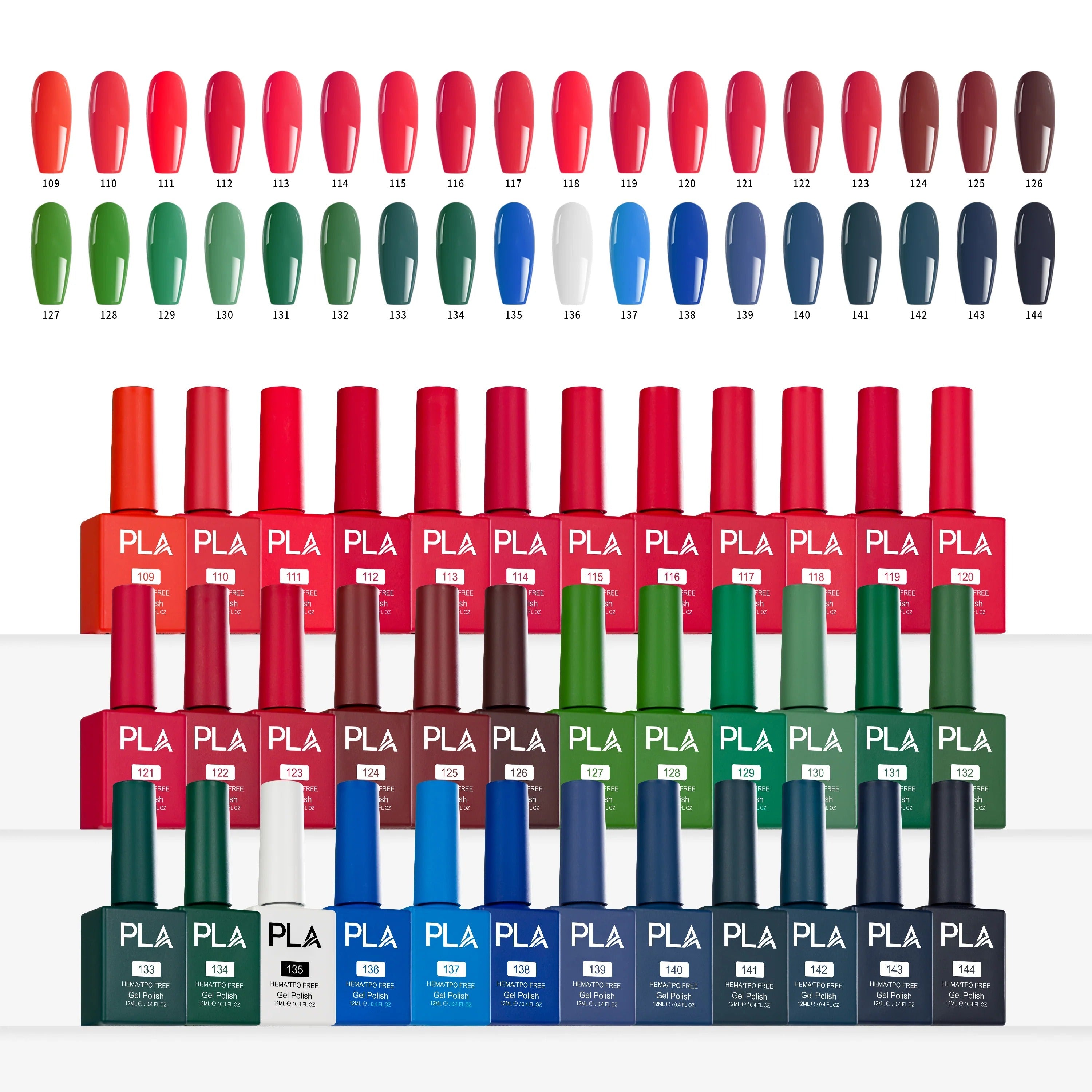 PLA Holiday - 36 gel colors with color chart
