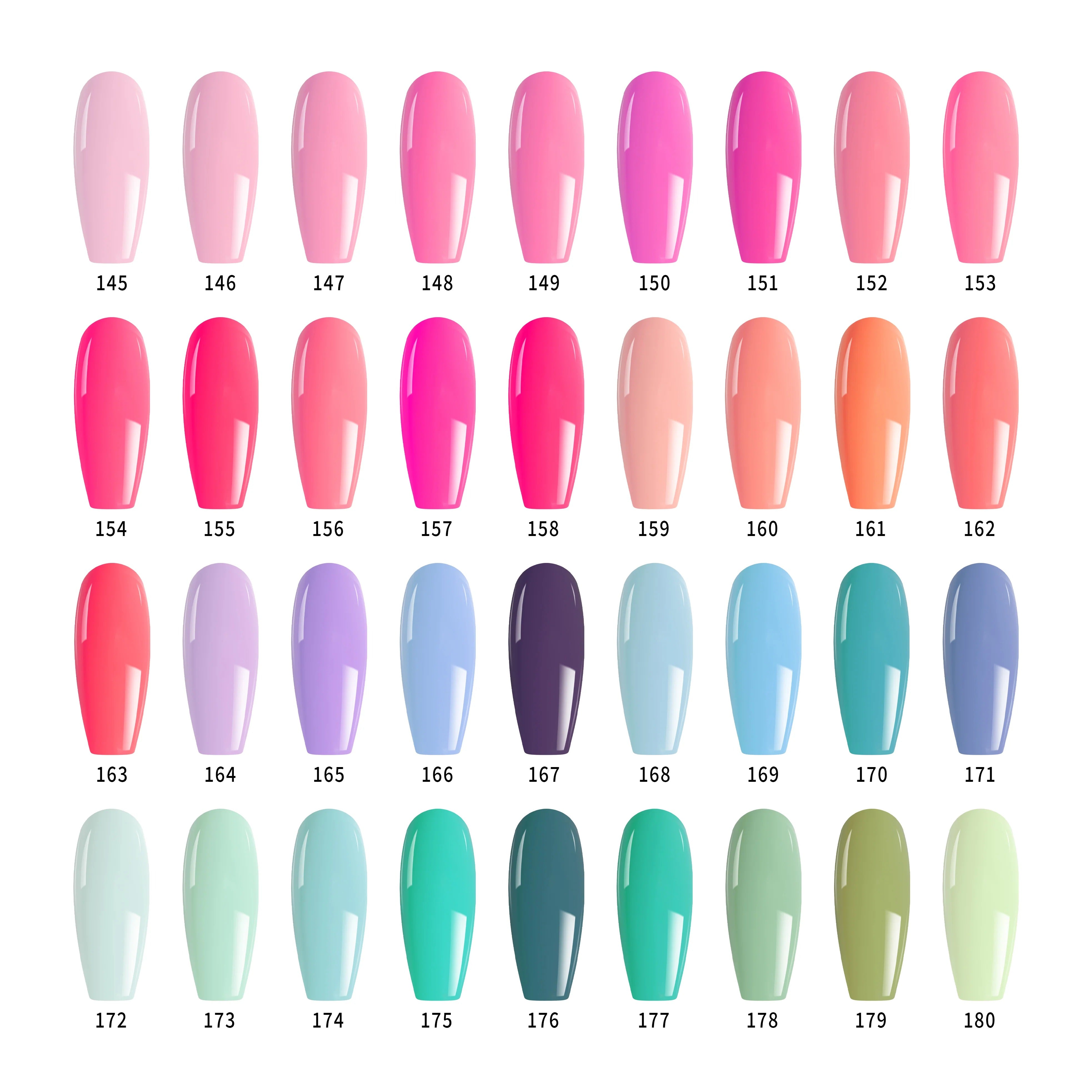 PLA She's A Boss color chart - shades 145-180