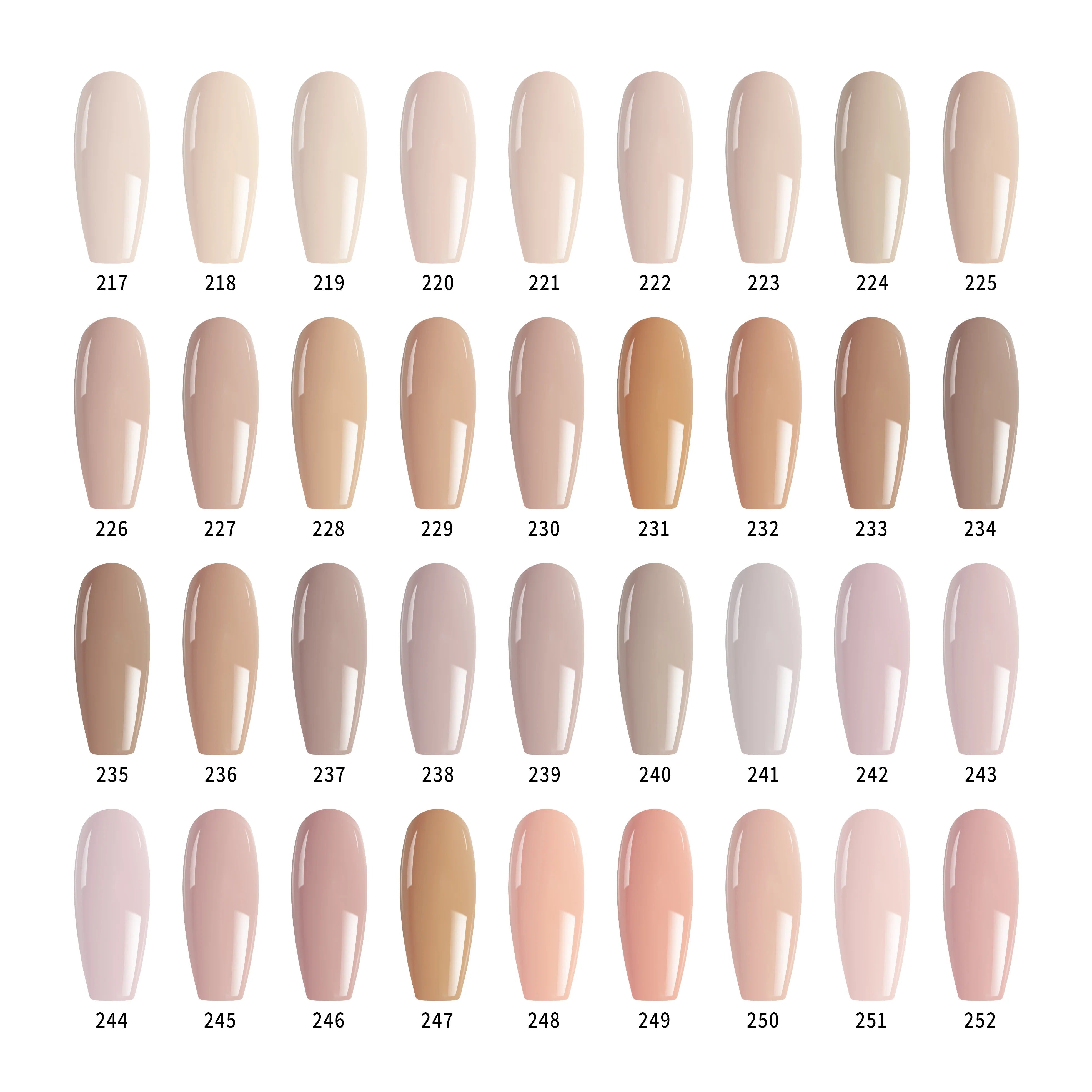 PLA What's Cookin' Good Lookin' color chart - shades 217-252