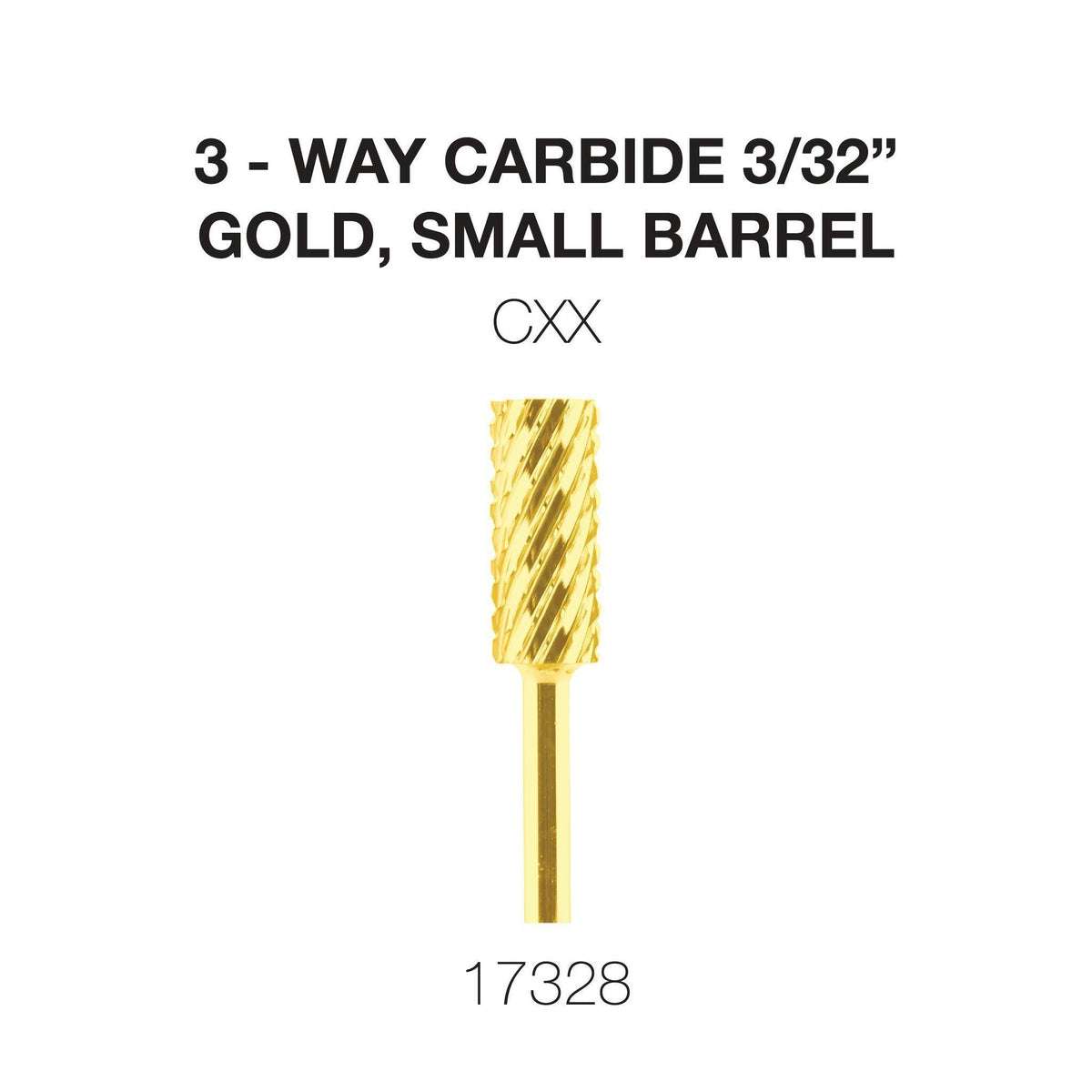 Cre8tion 3-Way Carbide Small Barrel Bit - Gold, CXX