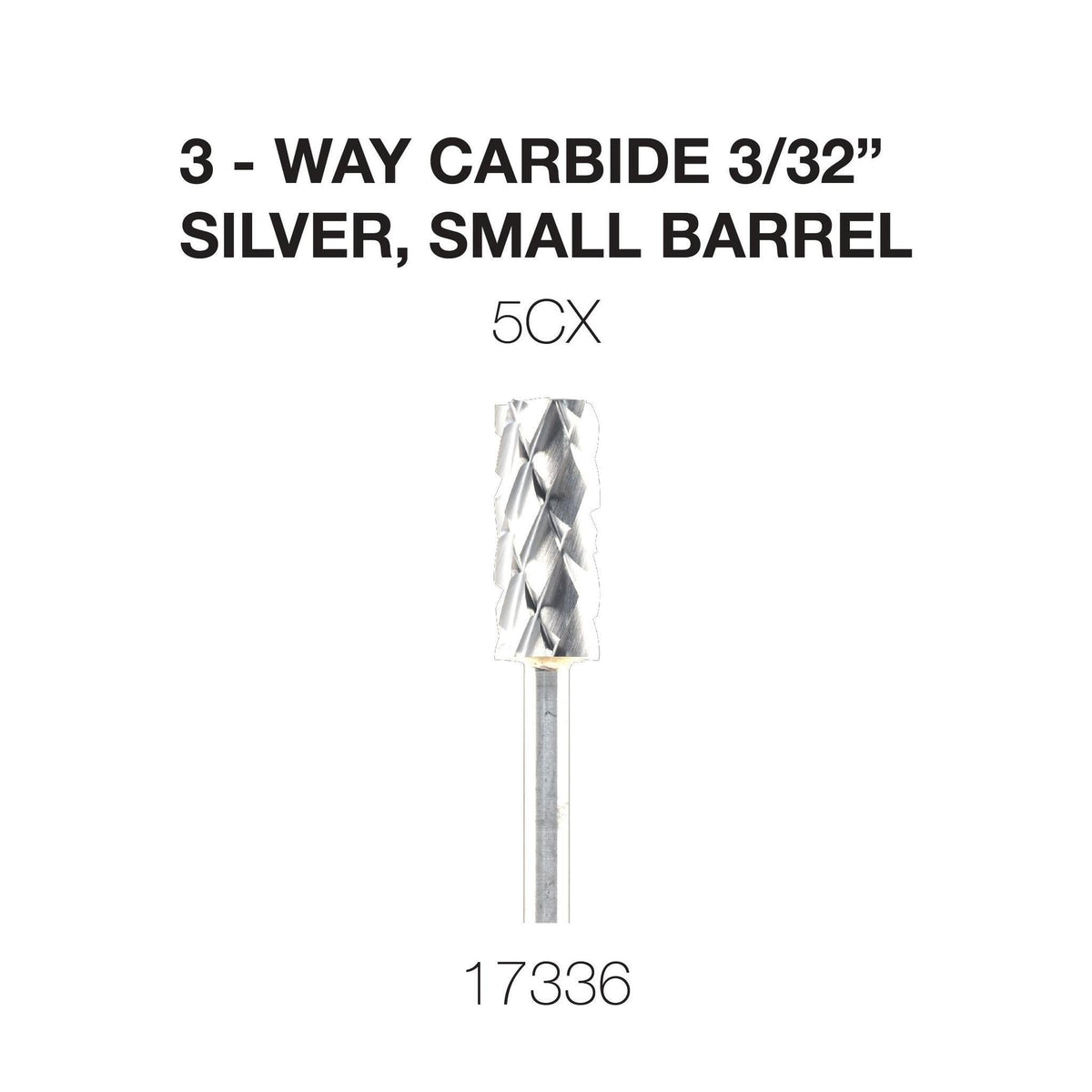 Cre8tion 3-Way Carbide Small Barrel Bit - Silver, 5CX