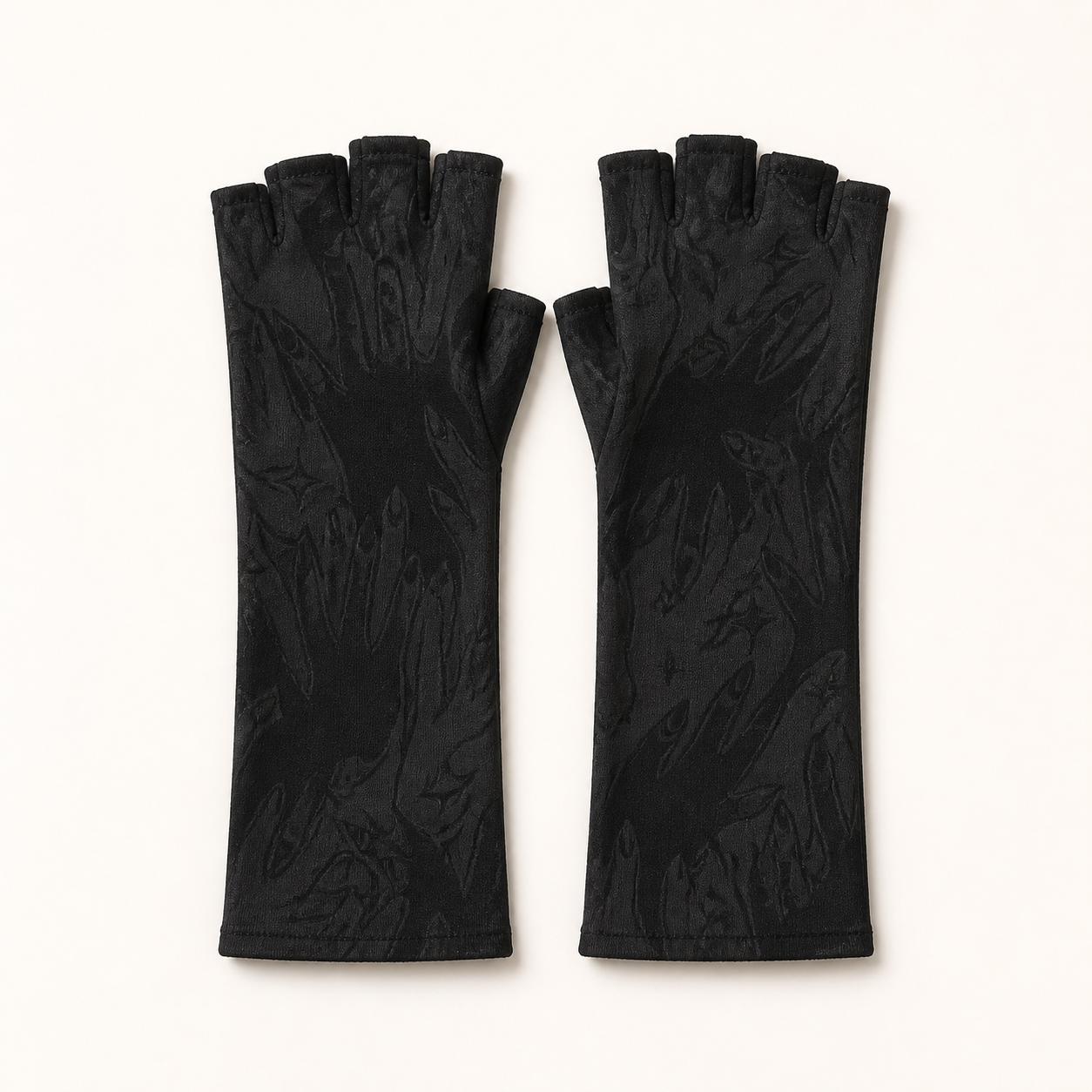 Anti-UV Manicure Gloves - Black