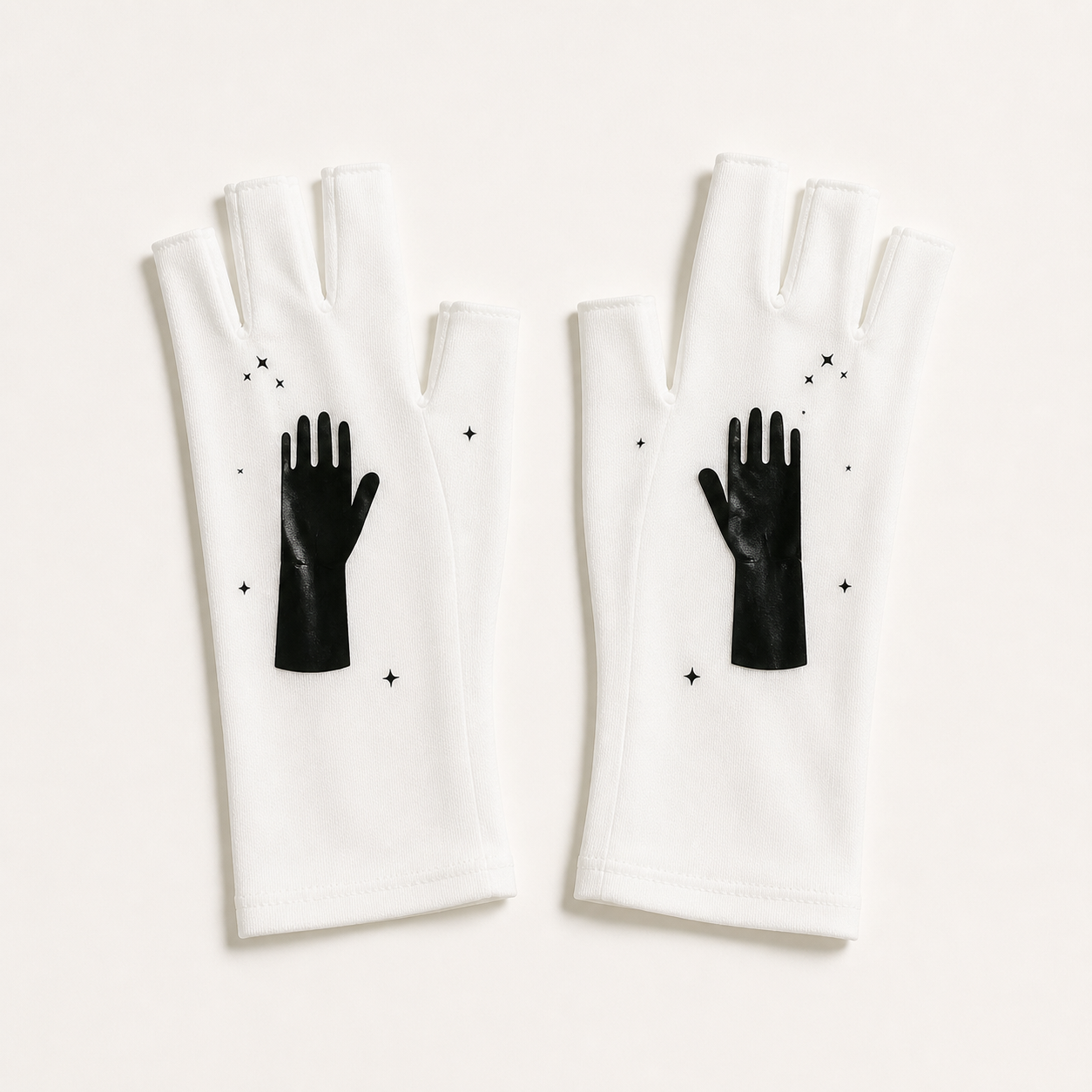 Anti-UV Manicure Gloves - White