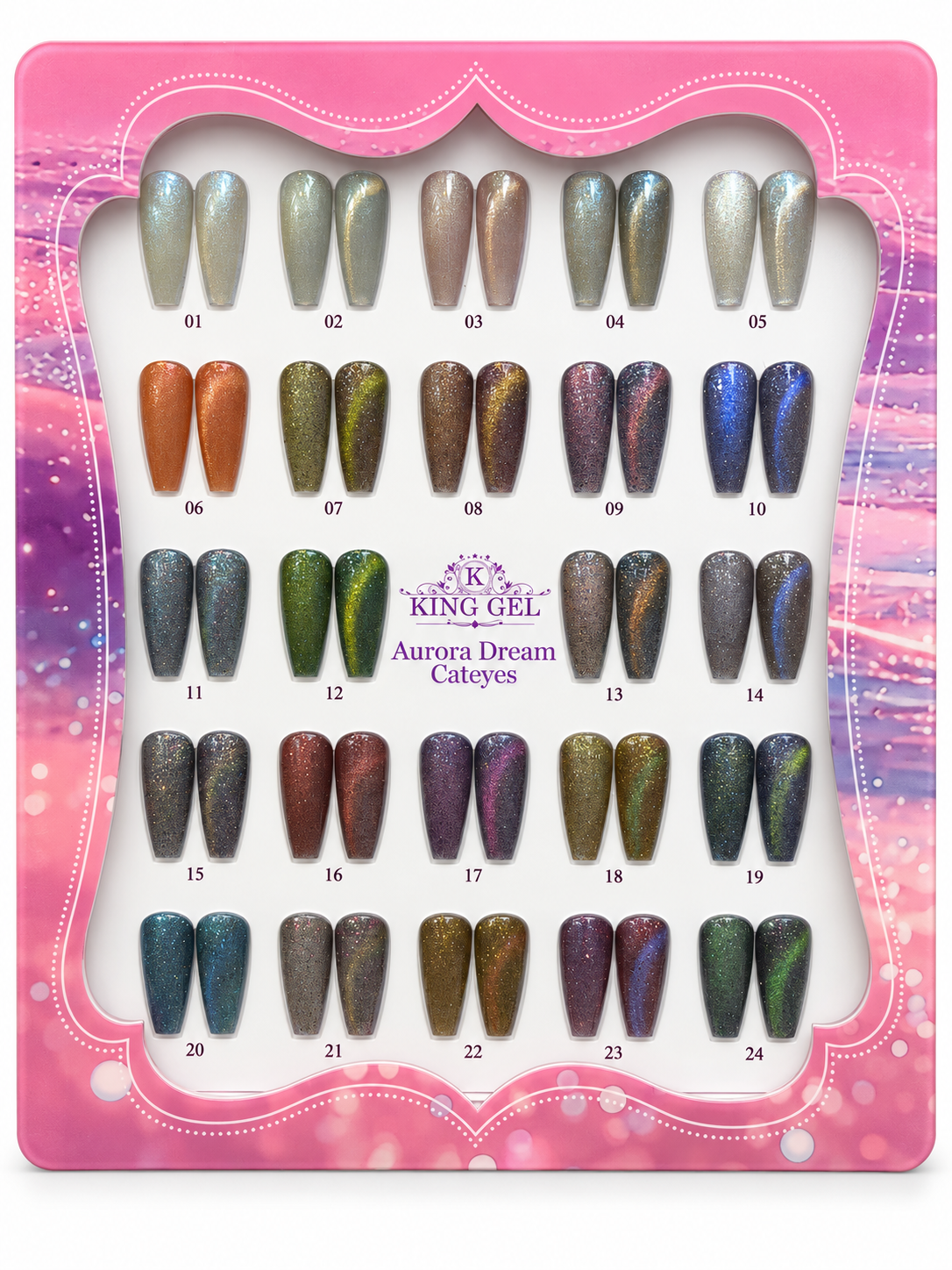 Aurora Dream Cat Eye Gel 24-color chart