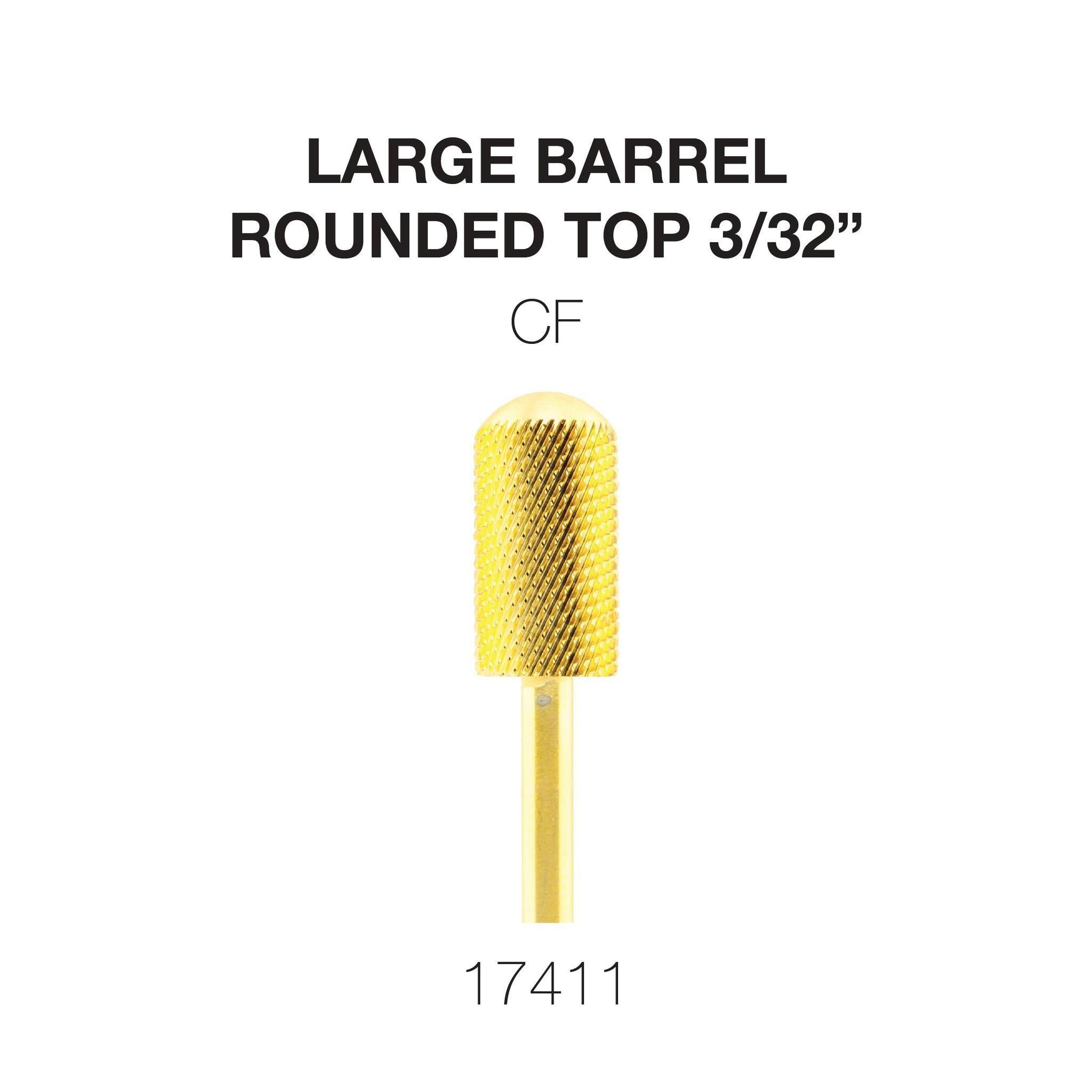 Cre8tion Carbide Large Barrel Round Top Bit - Gold, CF
