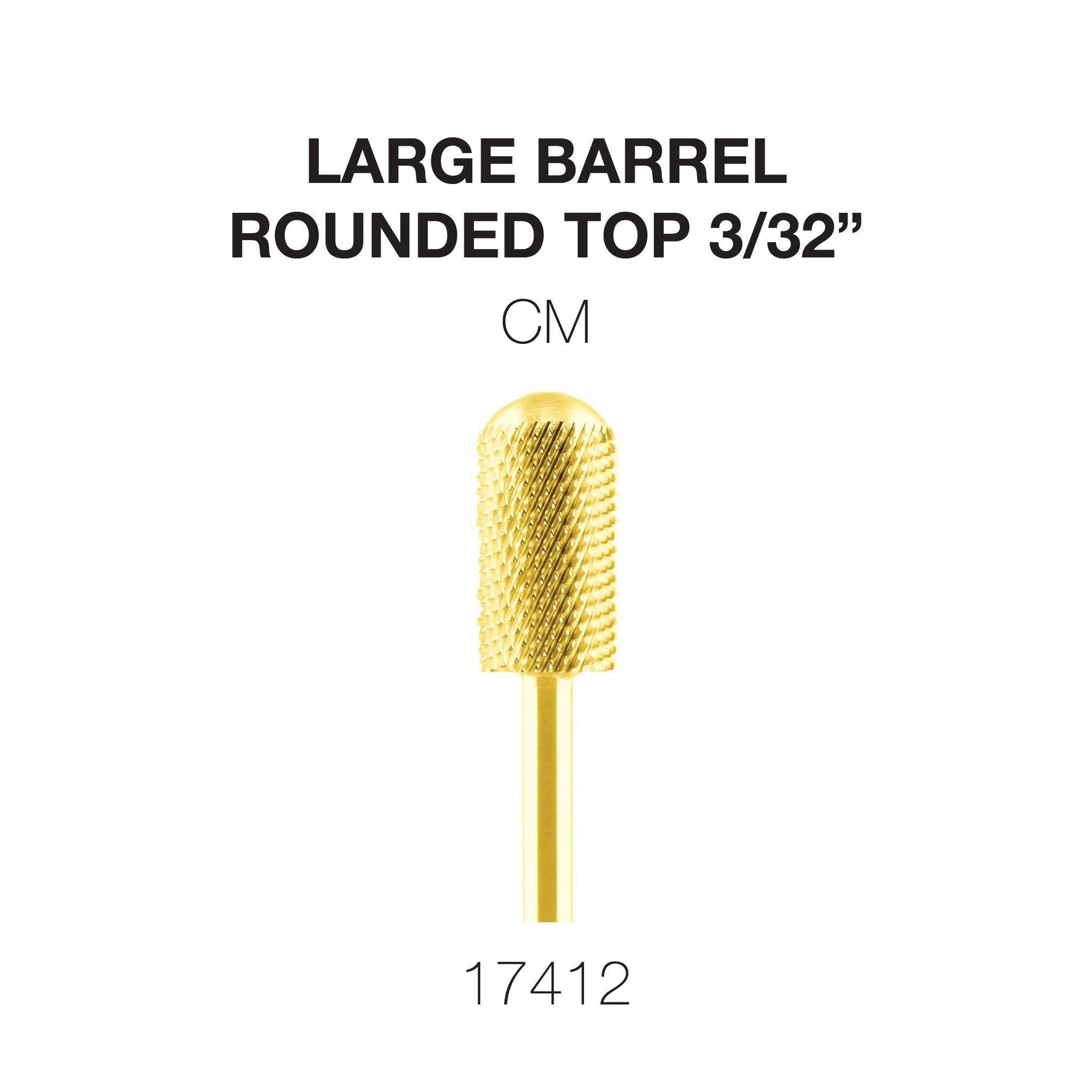 Cre8tion Carbide Large Barrel Round Top Bit - Gold, CM