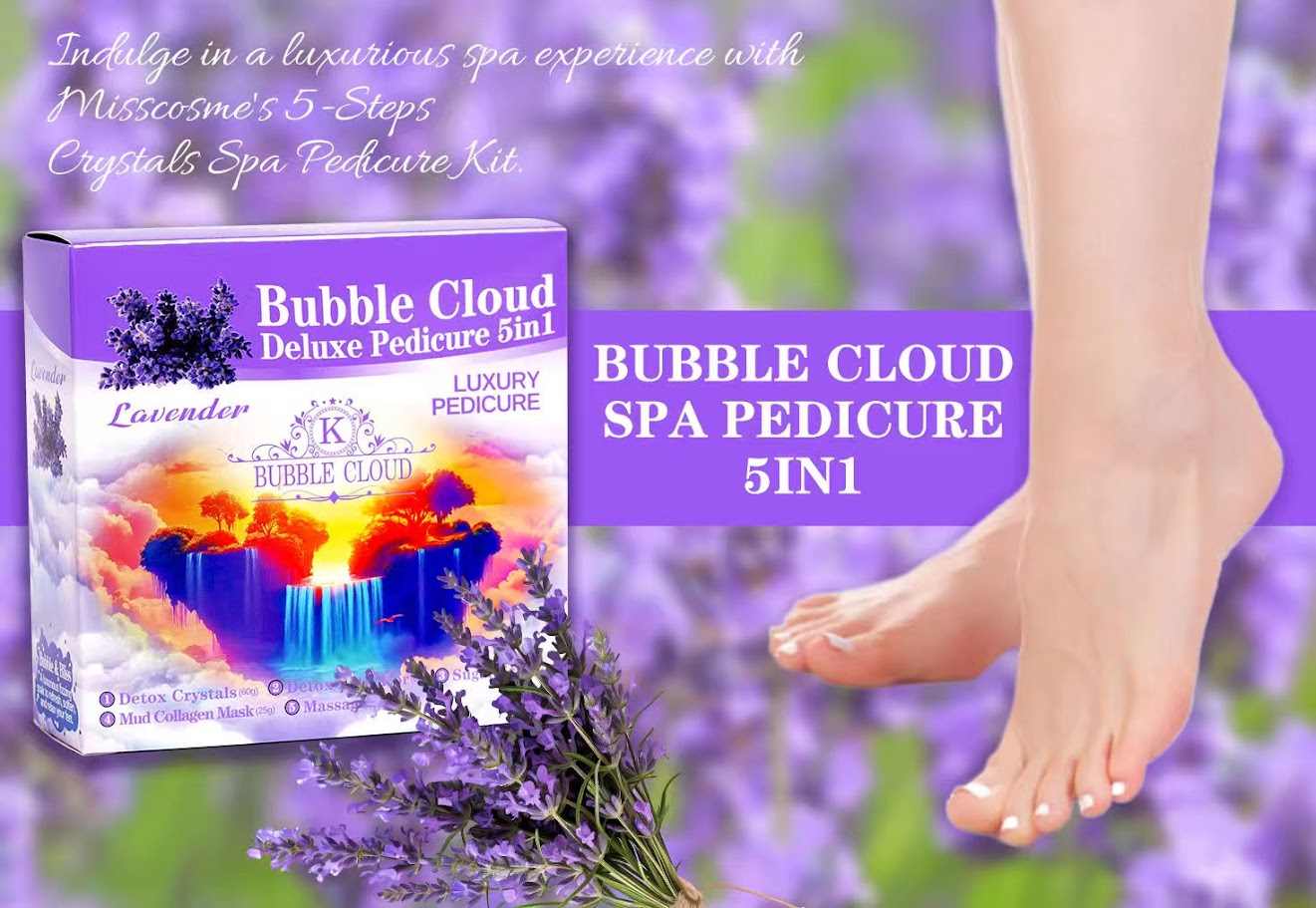 5in1 Bubble Cloud Deluxe Pedicure Spa - Bubble Cloud Surge