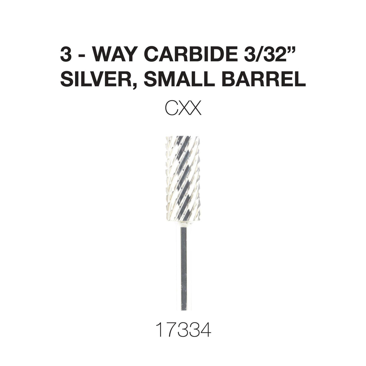 Cre8tion 3-Way Carbide Small Barrel Bit - Silver, CXX