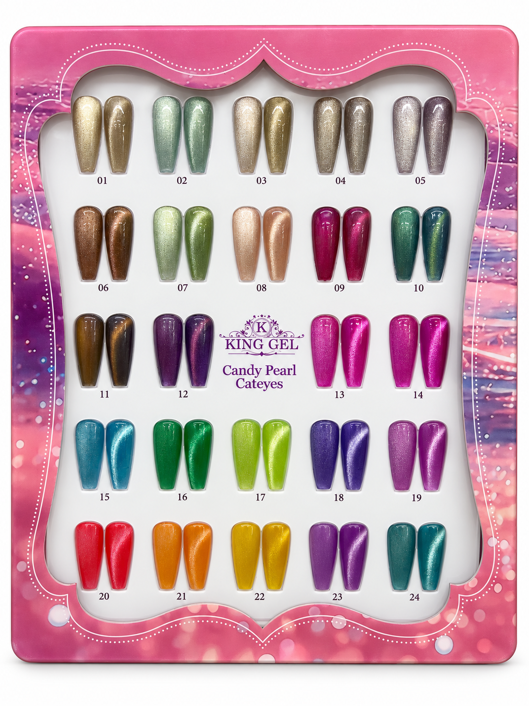 KingGel Candy Pearl Cateyes color chart