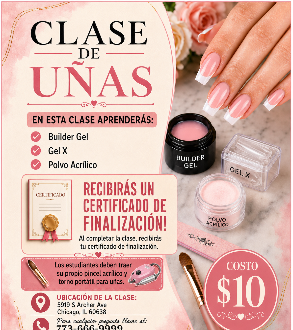 Nail Class - 08/02/2026 12pm - 4pm (Non Refundable)
