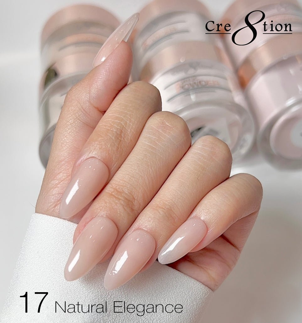 Cre8tion Natural Elegance Powder - 17 - Independent - 4 oz shade reference