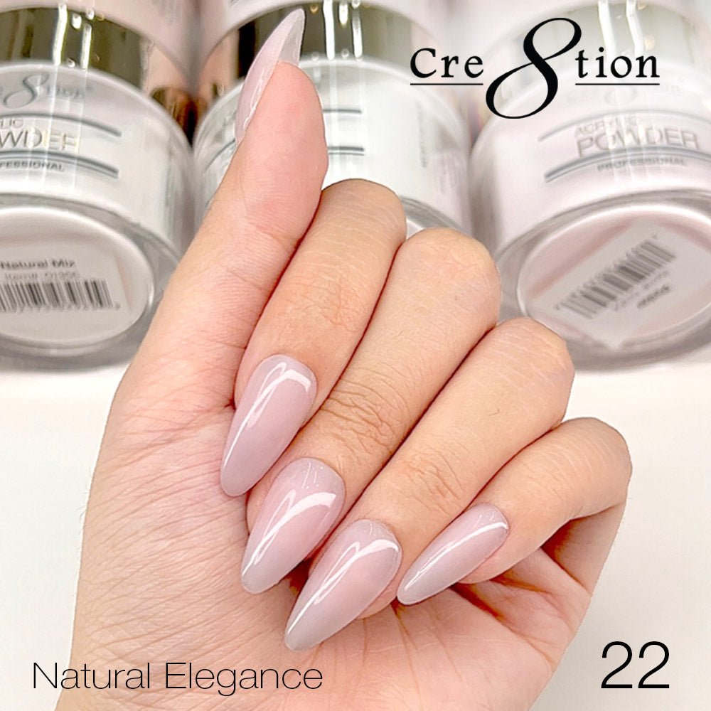 Cre8tion Natural Elegance Powder - 22 - Let’s Chat - 4 oz shade reference