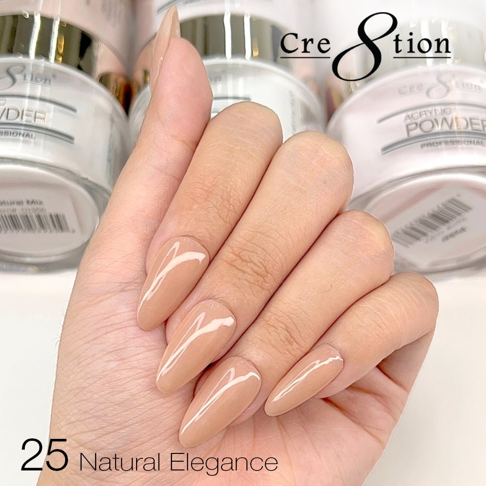 Cre8tion Natural Elegance Powder - 25 - Gentle Smirk - 4 oz shade reference