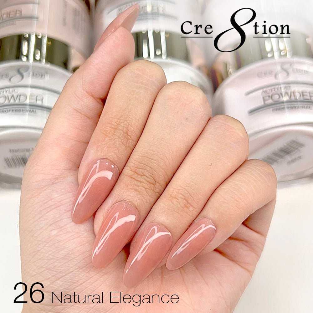 Cre8tion Natural Elegance Powder - 26 - Heart beats - 4 oz shade reference