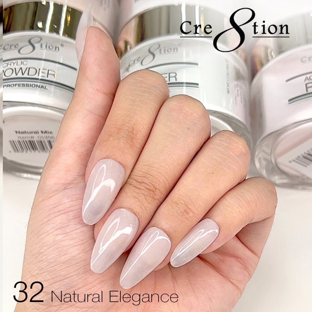 Cre8tion Natural Elegance Powder - 32 - Stare straight - 4 oz shade reference