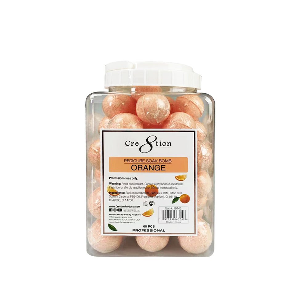 Cre8tion Pedicure Soak Bomb - Orange, 60 pieces
