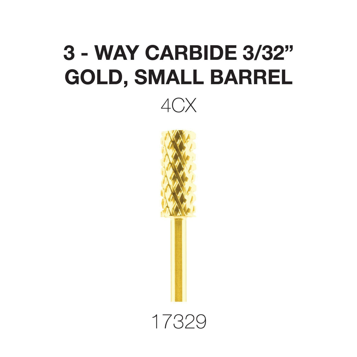 Cre8tion 3-Way Carbide Small Barrel Bit - Gold, 4CX