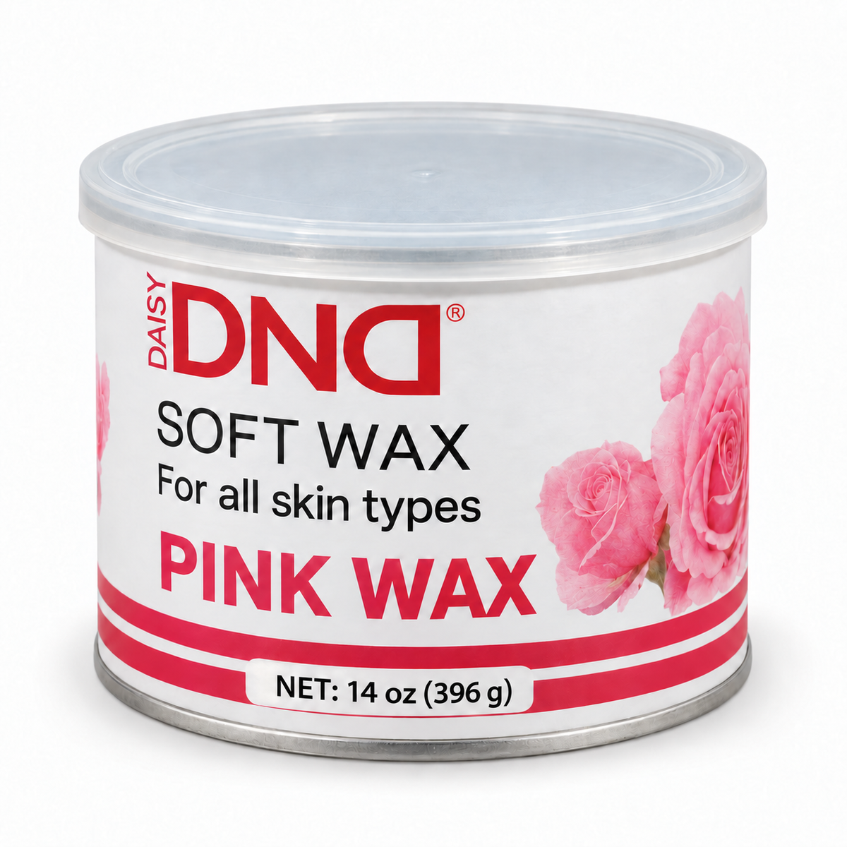 DND Pink Soft Wax, one 14 oz (396 g) can