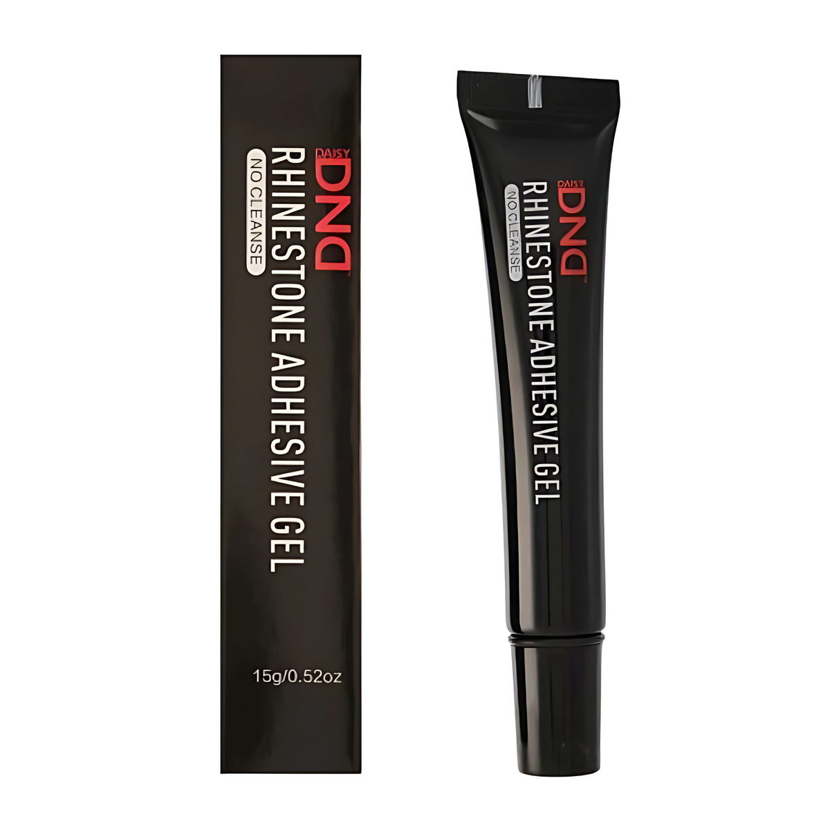 DND No Cleanse Rhinestone Adhesive Gel, one 15 g / 0.52 oz tube with box