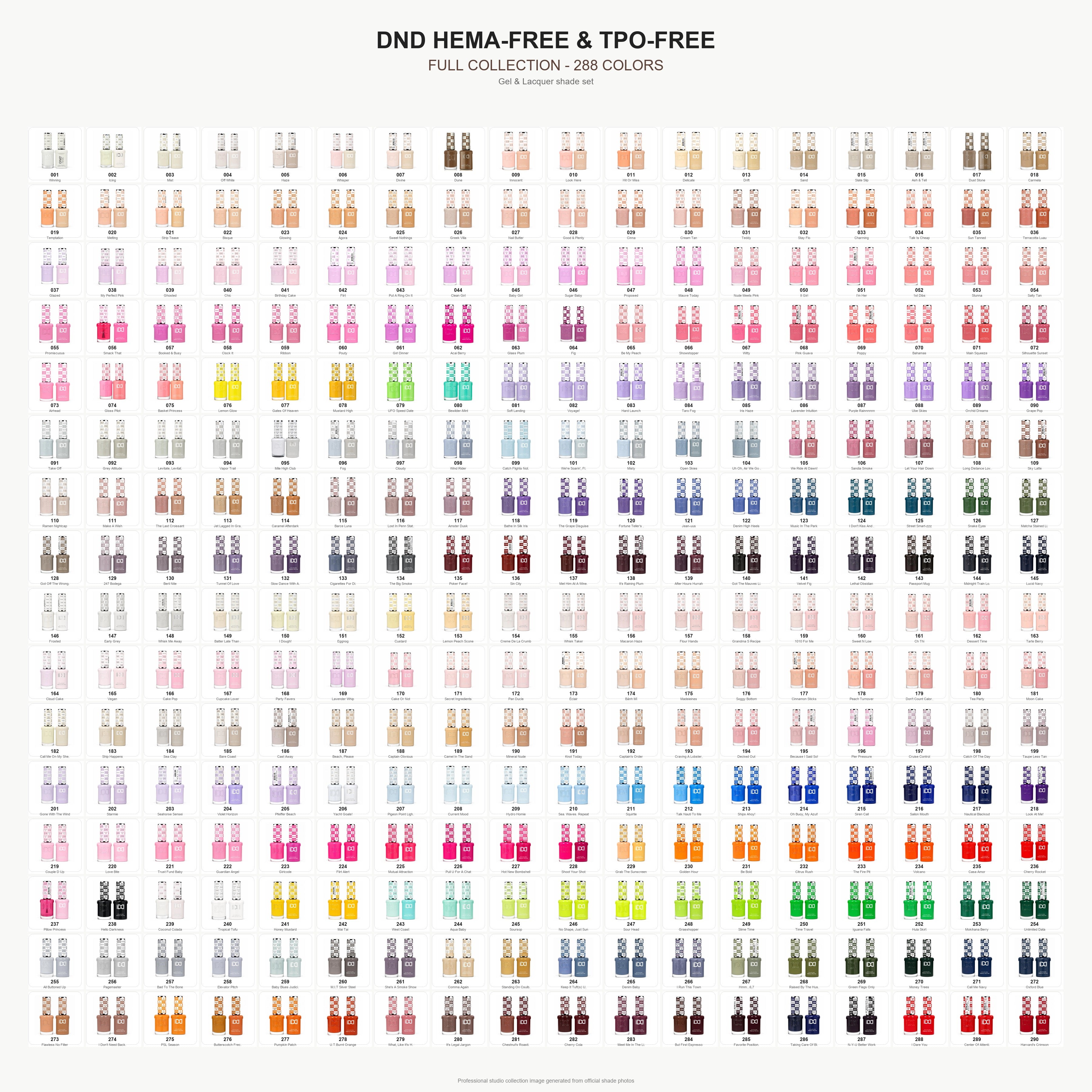 DND Hema-Free & TPO-Free full collection 288 colors