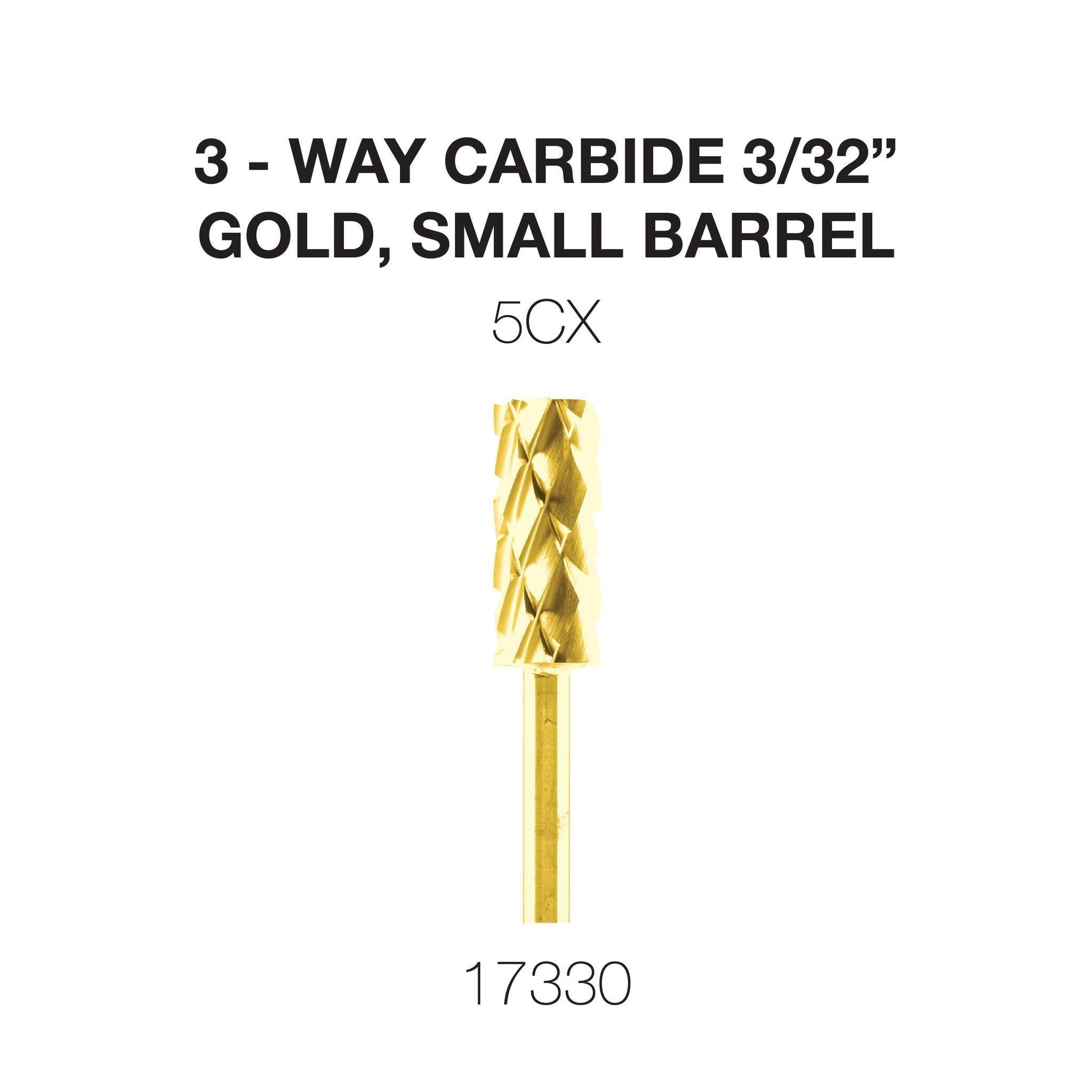 Cre8tion 3-Way Carbide Small Barrel Bit - Gold, 5CX