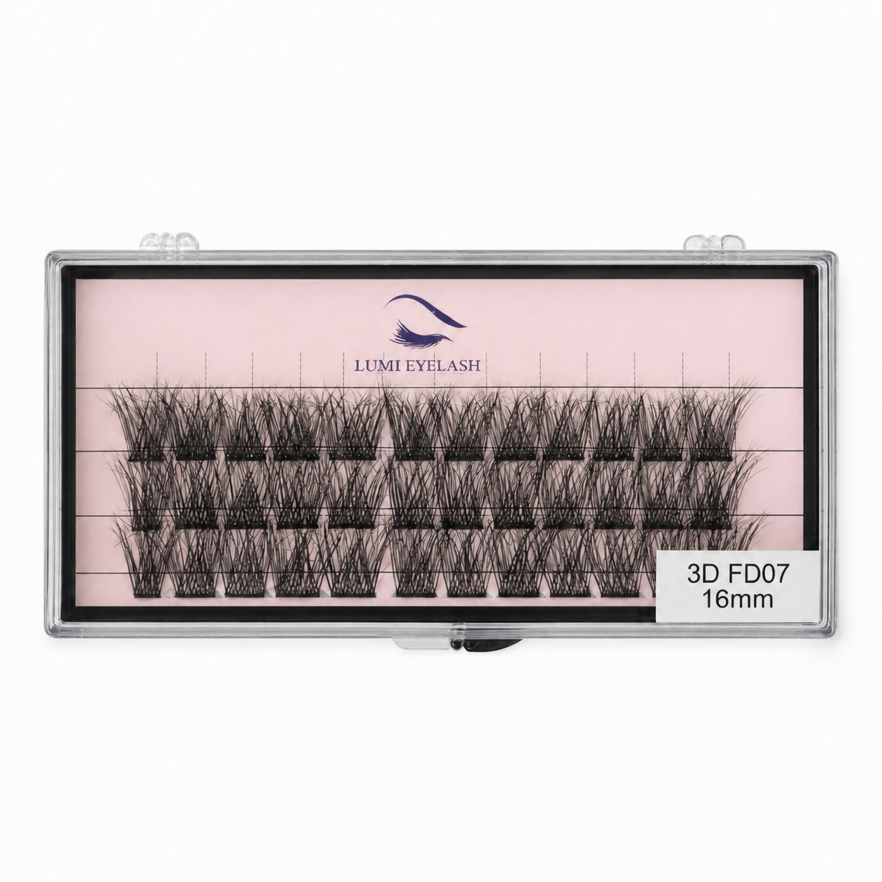 Lumi Eyelashes - 3D FD07 (Style 2) - 16mm - horizontal logo-top product photo