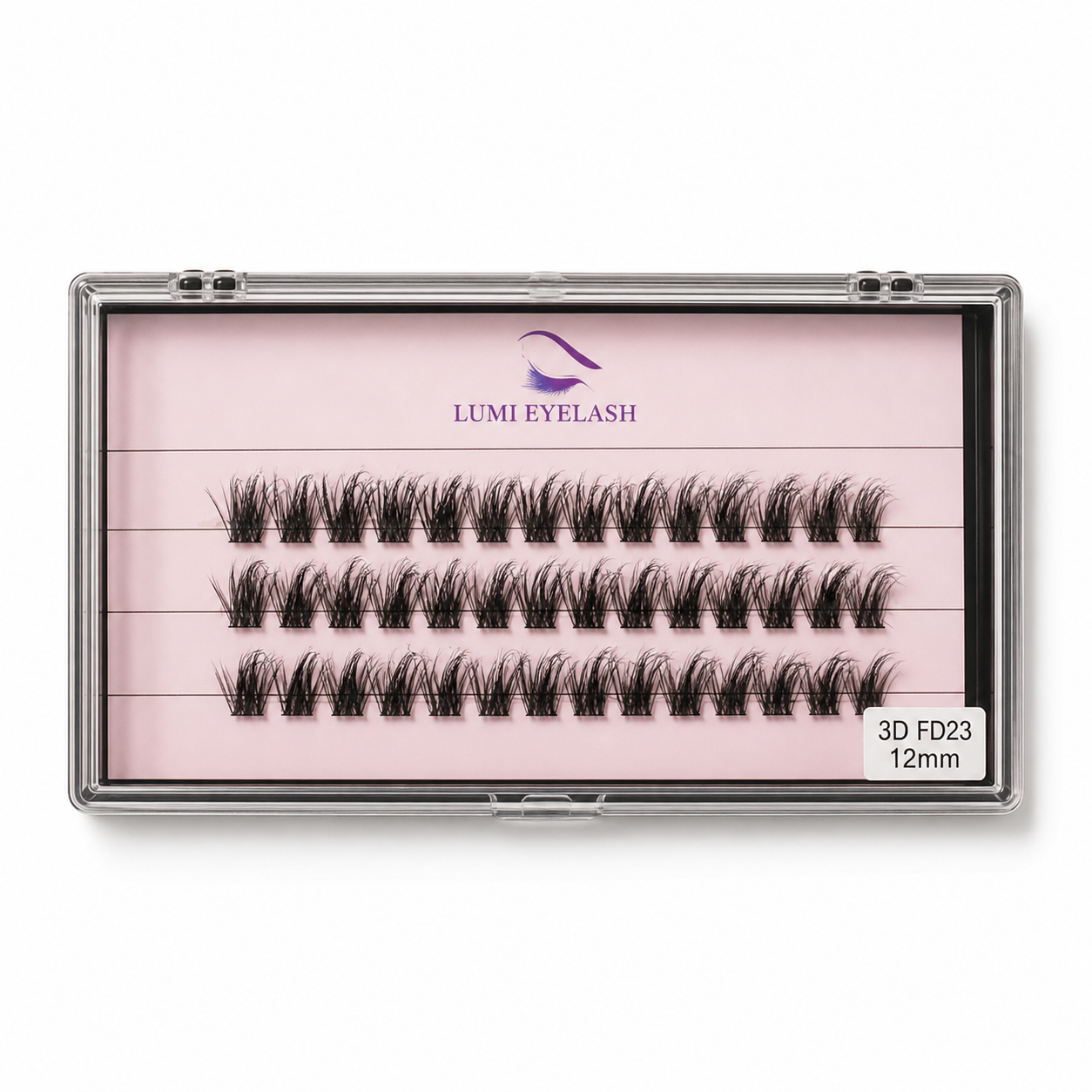 Lumi Eyelashes - 3D FD23 - 12mm - horizontal logo-top product photo