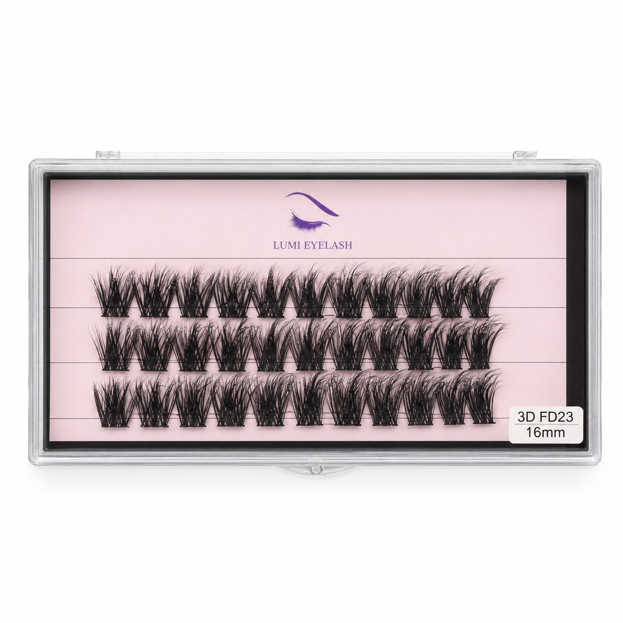 Lumi Eyelashes - 3D FD23 - 16mm - horizontal logo-top product photo