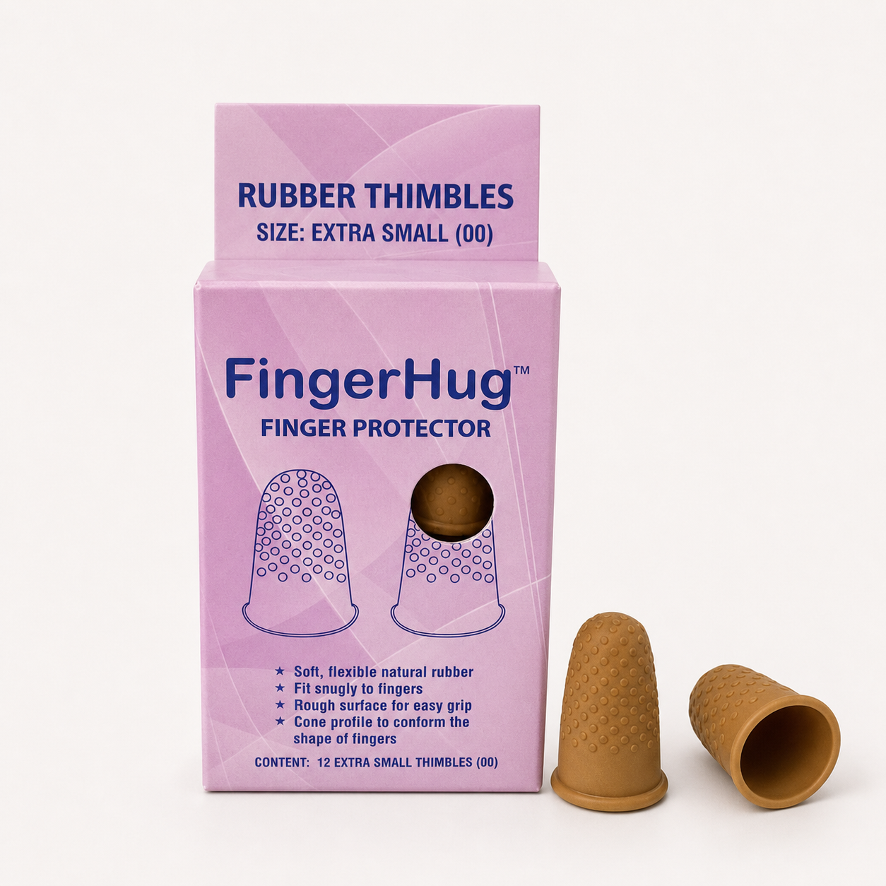 FingerHug Finger Protector Rubber Thimbles - 12 pcs - Default Title