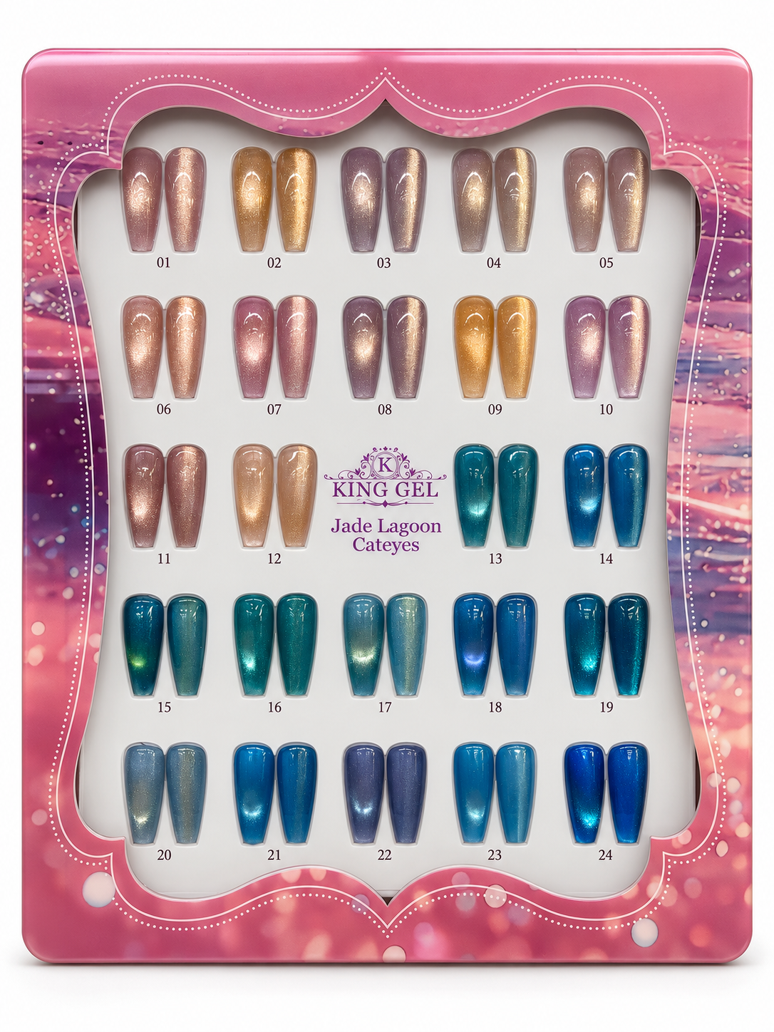 KingGel Jade Lagoon Cateyes color chart