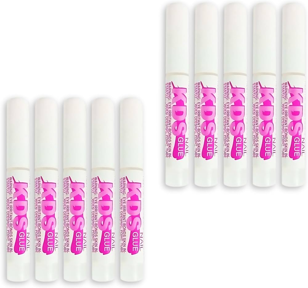 KDS Nail Glue, pack of 10 pink-label tubes