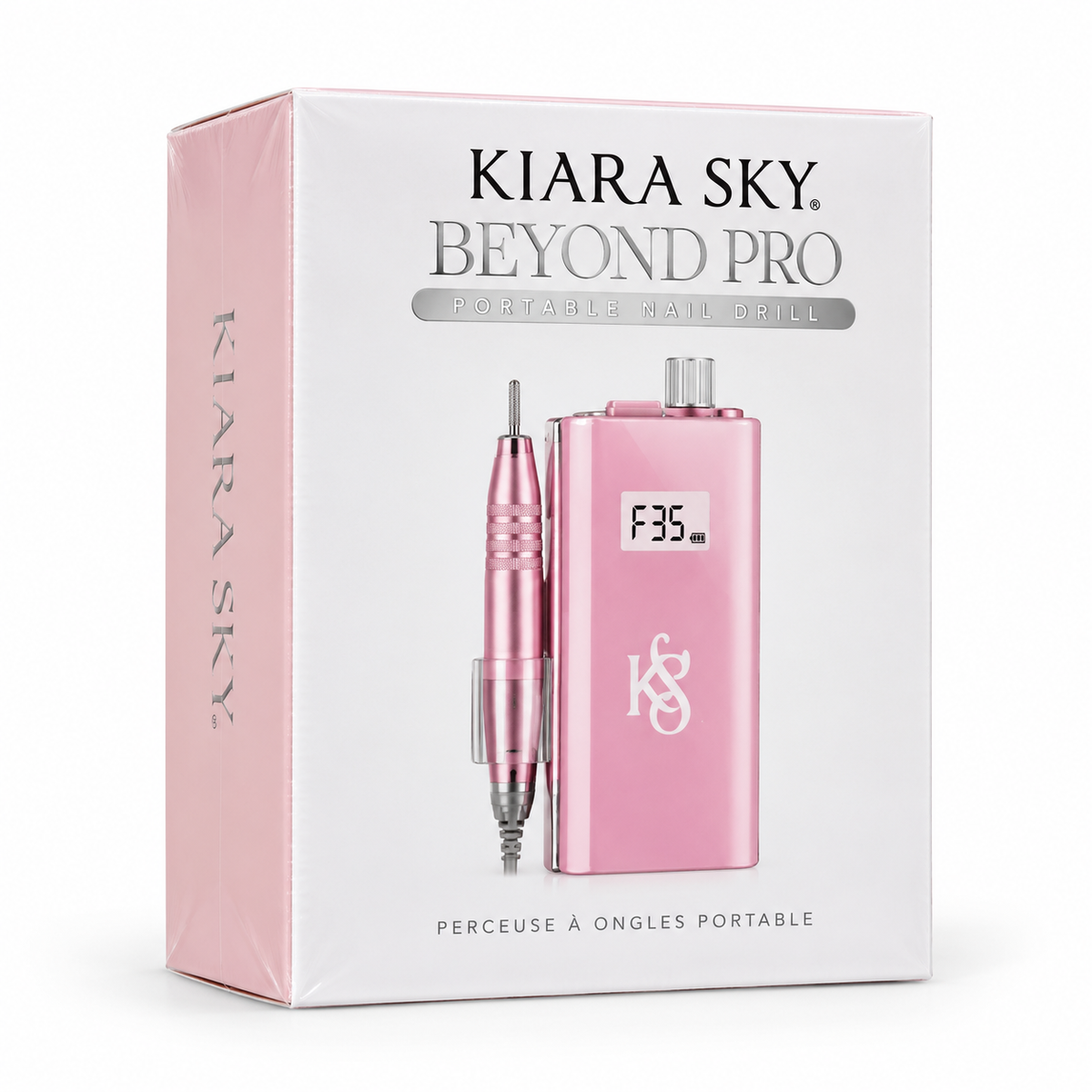 Kiara Sky Beyond Pro Portable Nail Drill – Pink retail packaging