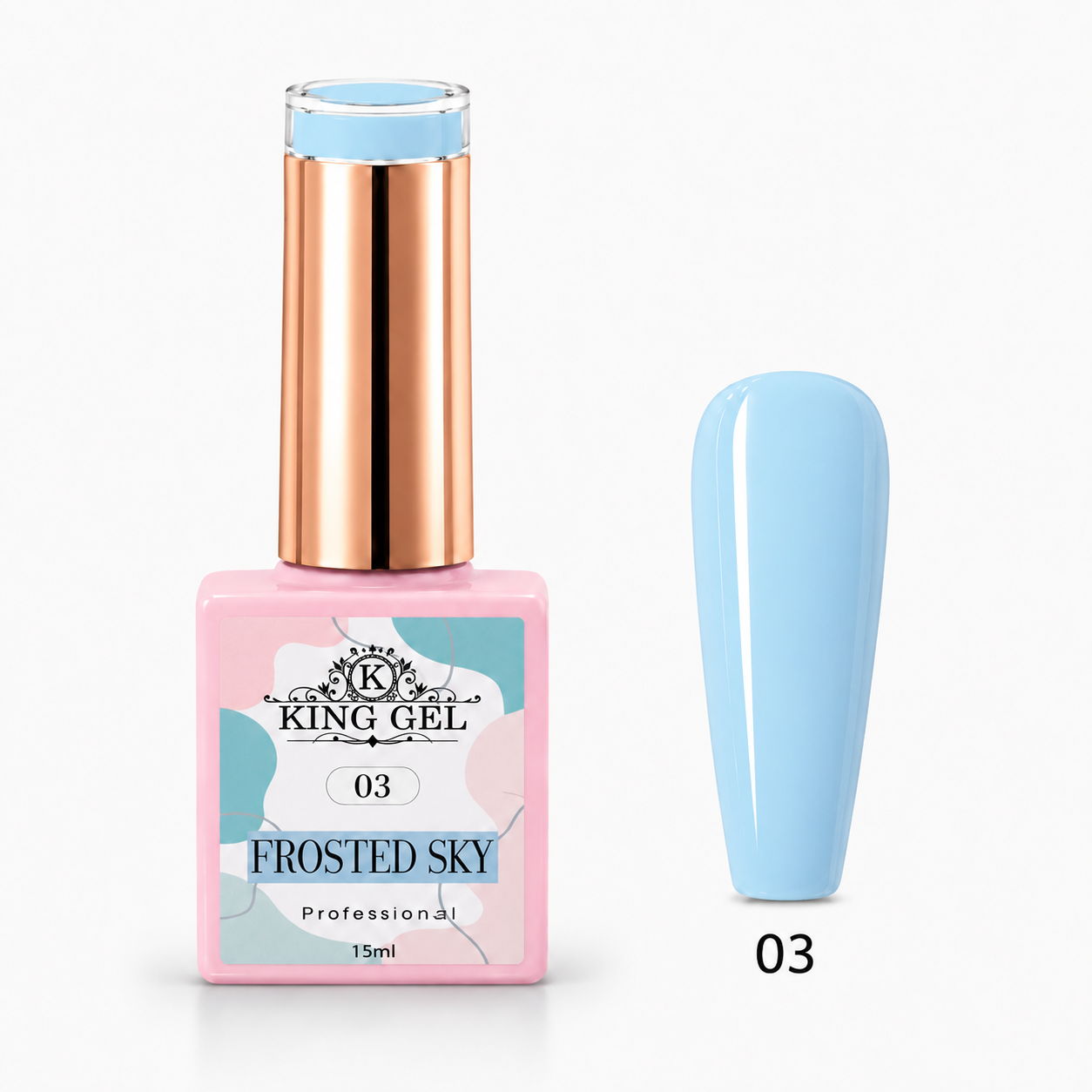 12 Gel Colors Frosted Sky Collection - KingGel Brand - Color 3