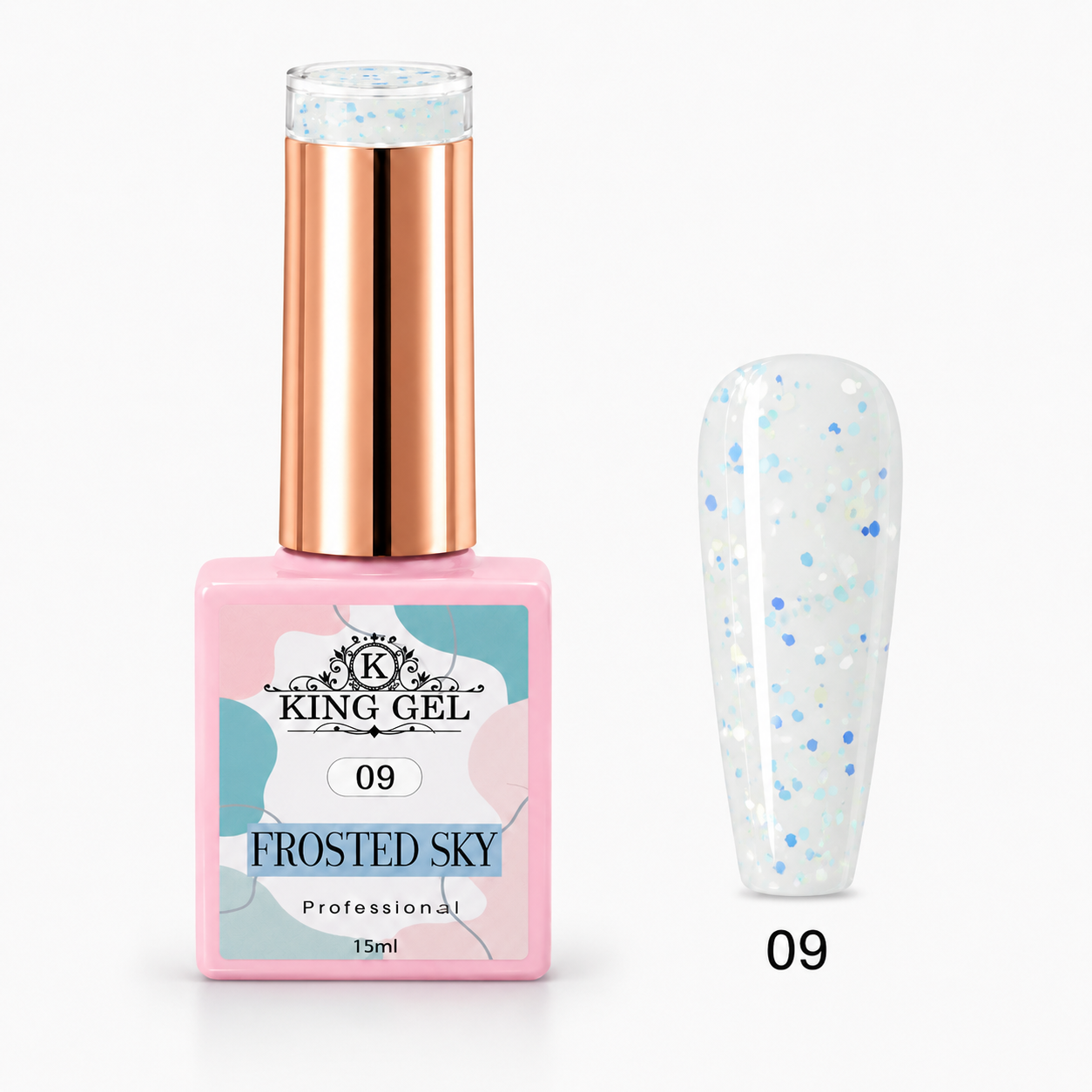 12 Gel Colors Frosted Sky Collection - KingGel Brand - Color 9