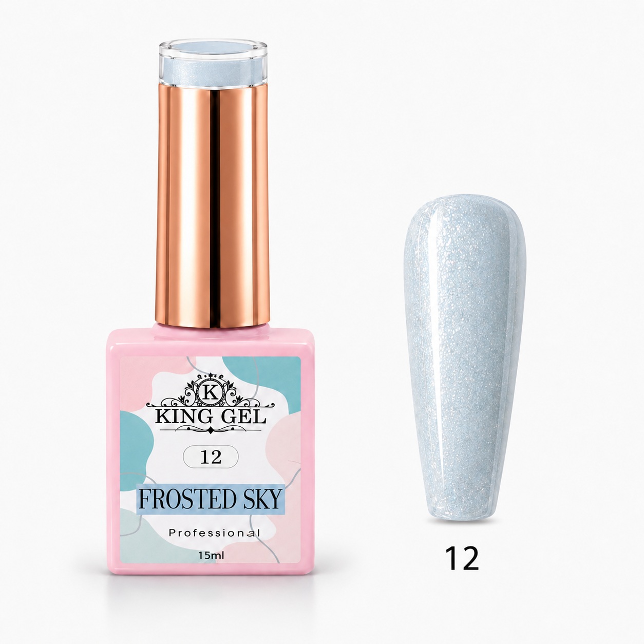12 Gel Colors Frosted Sky Collection - KingGel Brand - Color 12