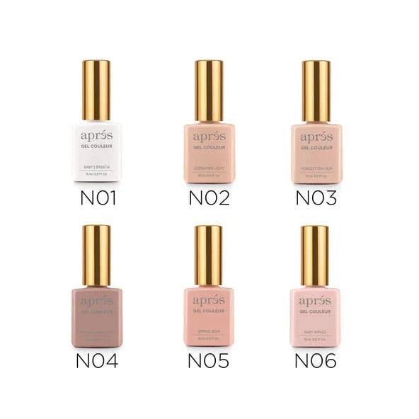 Apres - Gel Couleur #N Collection (HEMA/TPO Free) - Pack of 6 colors #N at $14.50/pc