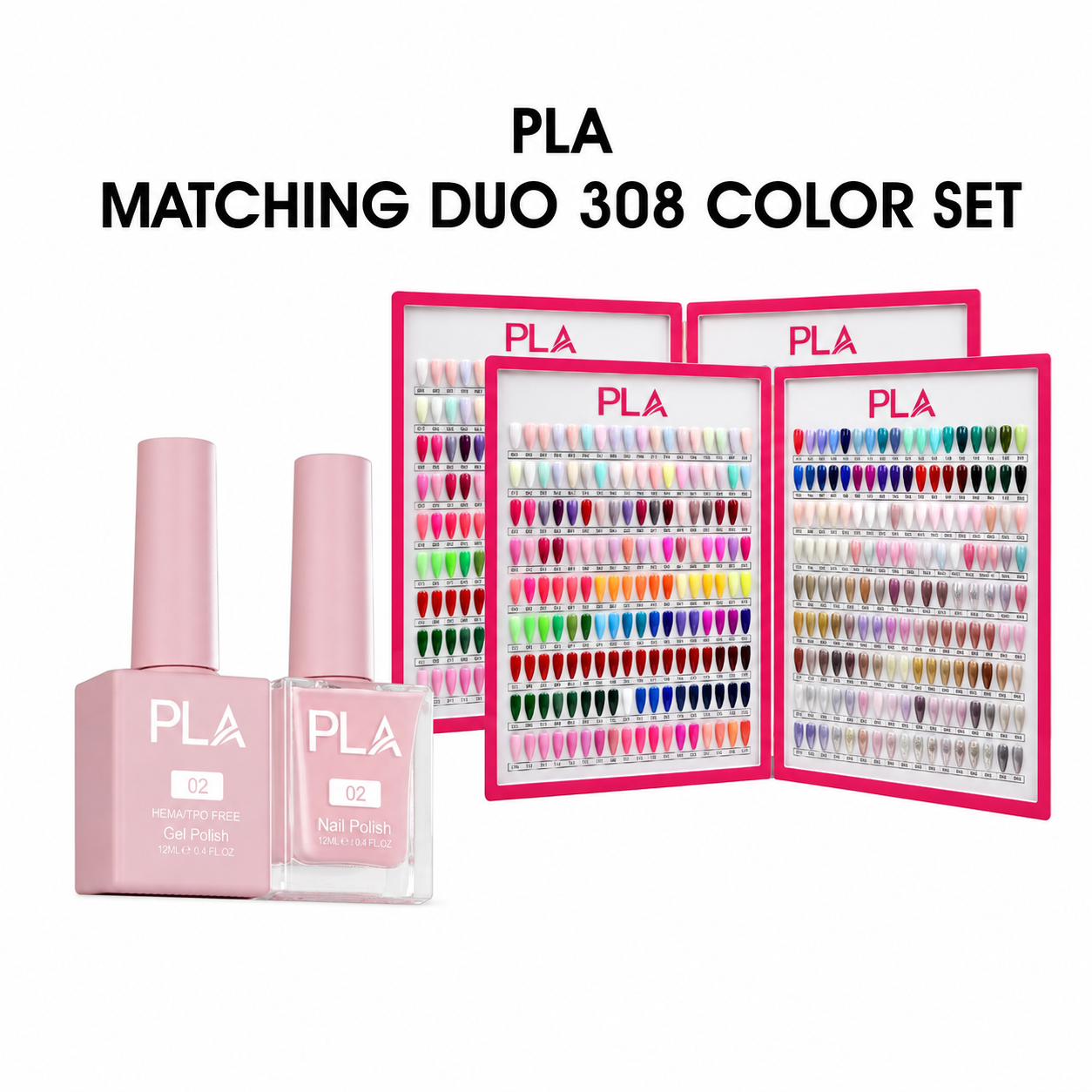 PLA Matching Colors 1-308 - Gel, Lacquer, Duo & Powder - PLA Duo 308 Color Full Collection