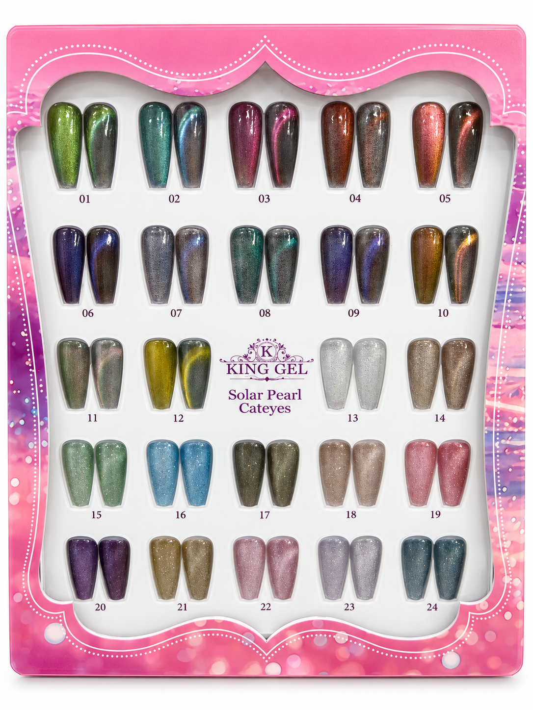 KingGel Solar Pearl Cateyes color chart