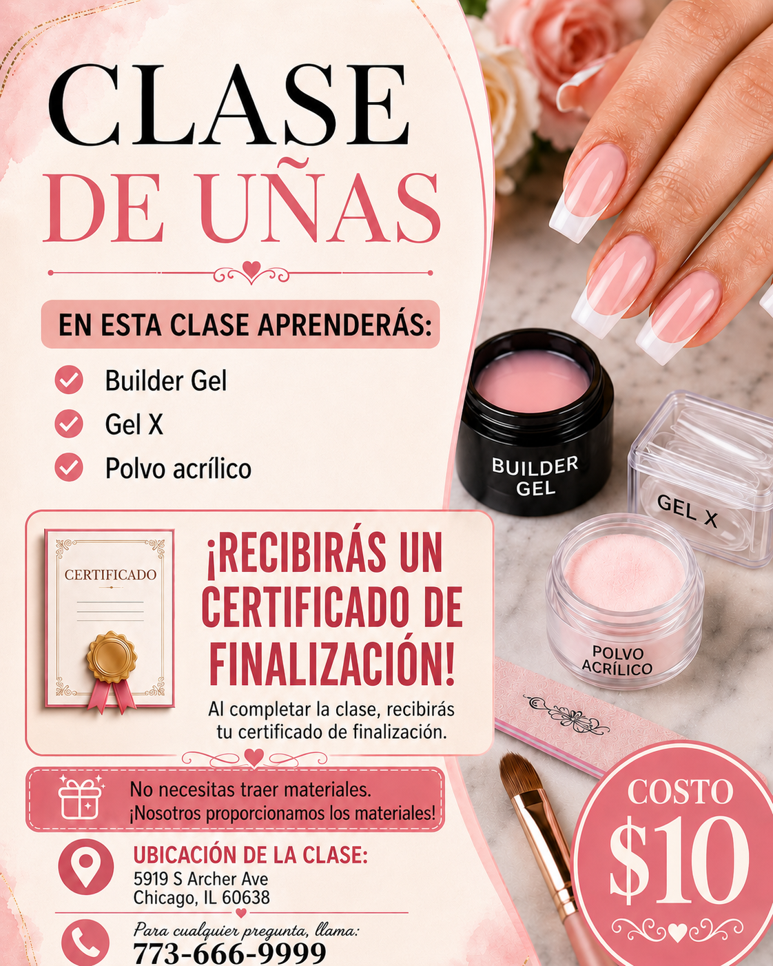 Comprehensive Nail Class - 06/07/2026 12pm - 4pm (Non Refundable)