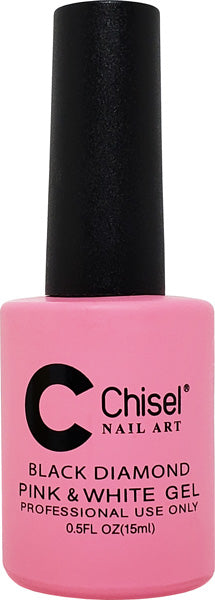 Chisel Black Diamond Pink & White Gel Top Coat