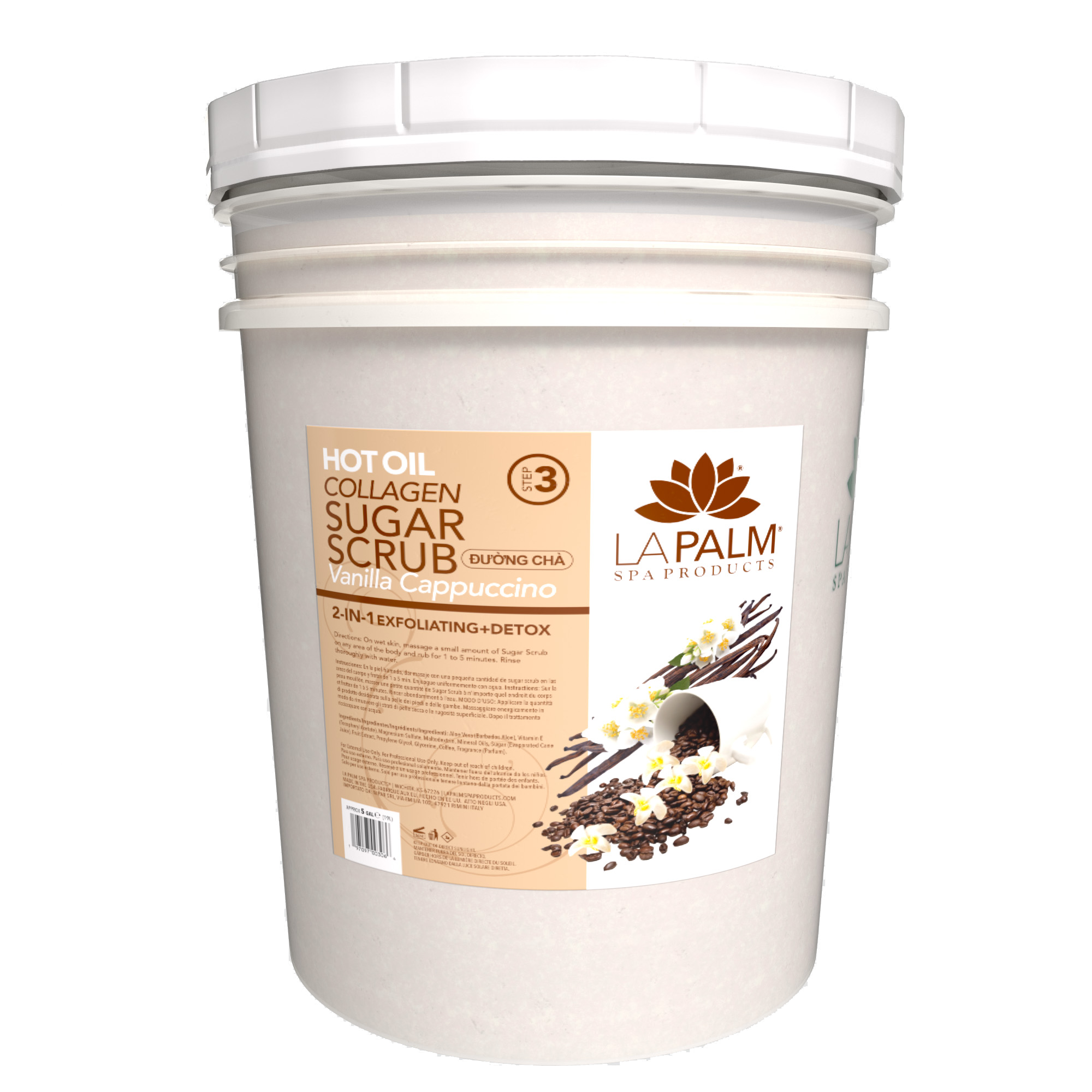 LaPalm Hot Oil Sugar Scrub Bucket (5 gallons)